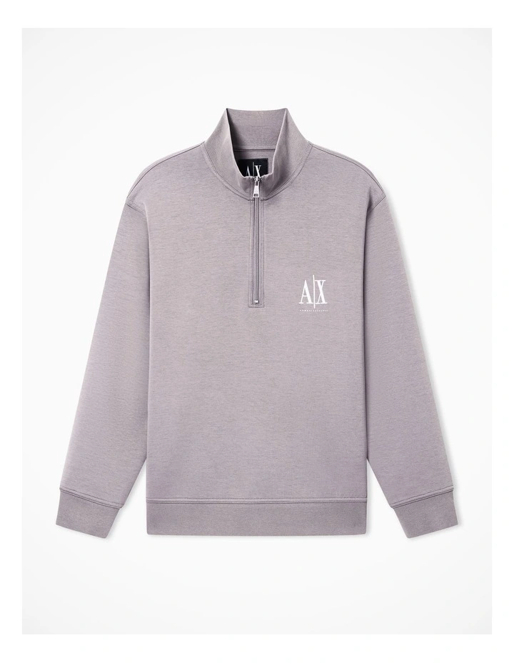 Icon Half-Zip Sweatshirt in Driftwood image 5