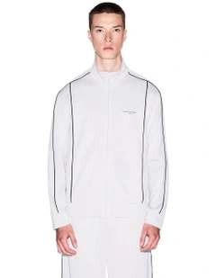Refined Sport Full Zip Sweatshirt in Cream