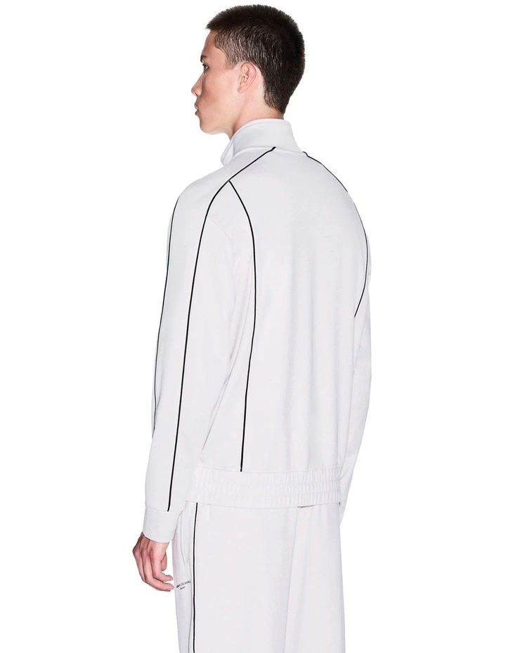 Refined Sport Full Zip Sweatshirt in Cream image 2