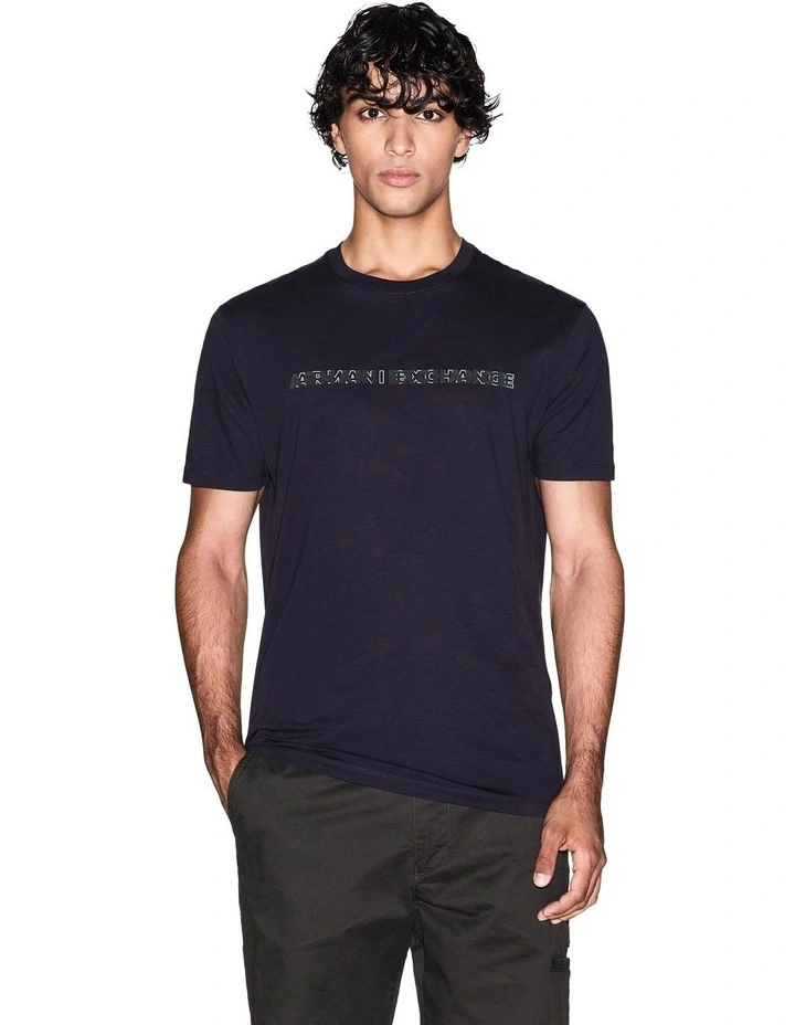 Urban Expedition Logo-on-Logo T-shirt in Deep Navy image 1