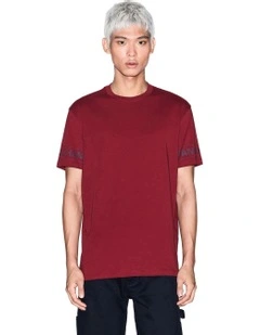 Winter Shades Sleeve Logo T-shirt in Pomegranate