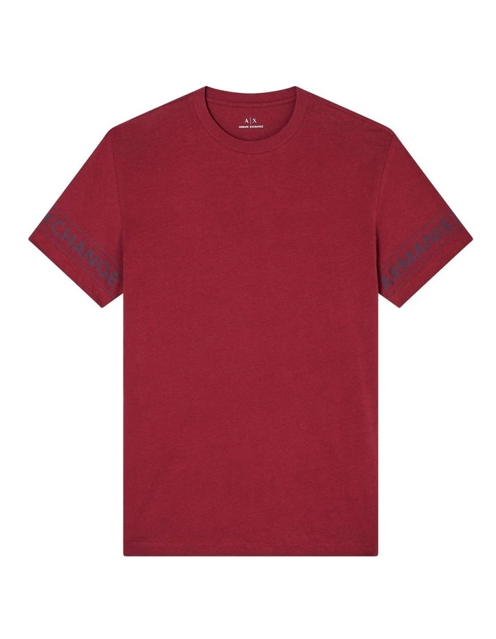Winter Shades Sleeve Logo T-shirt in Pomegranate image 5