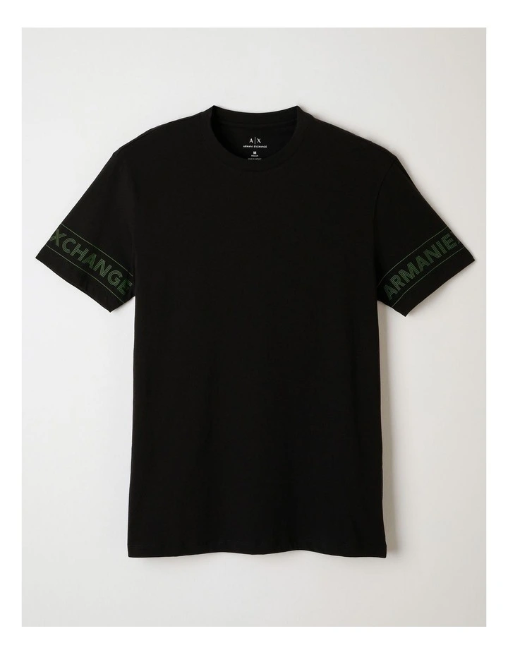 Winter Shades Sleeve Logo T-shirt in Black image 1