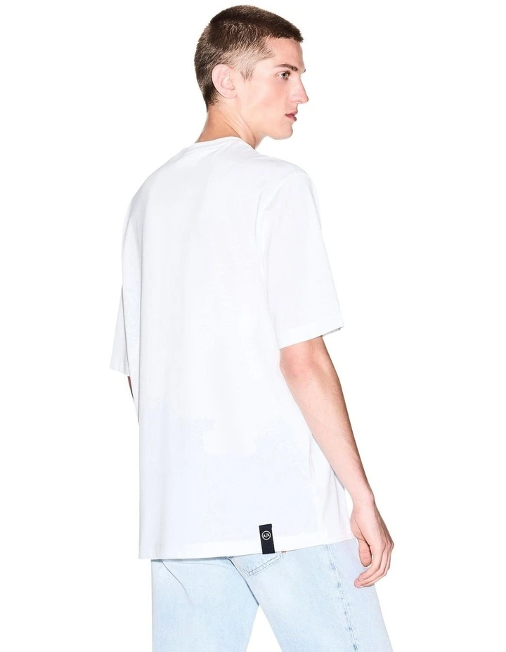 Urban Sailor Stripe Pocket T-shirt in Off White image 2