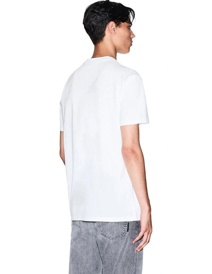 Retro Sport Ouline Logo T-shirt in Off White image 2