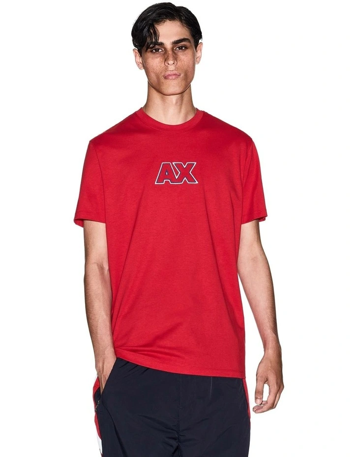 Retro Sport Ouline Logo T-Shirt in Red image 1