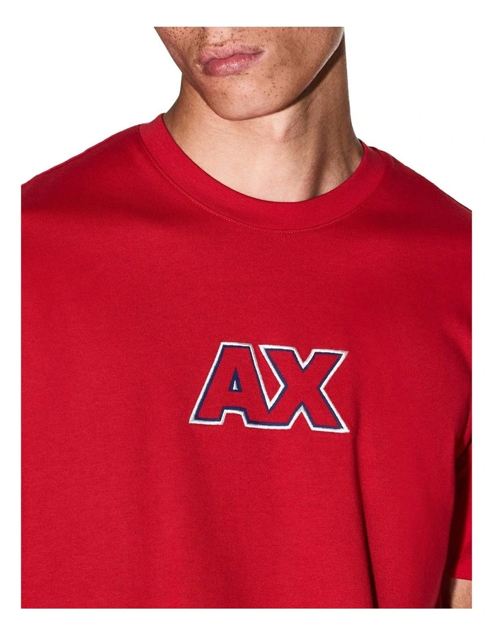 Retro Sport Ouline Logo T-Shirt in Red image 4