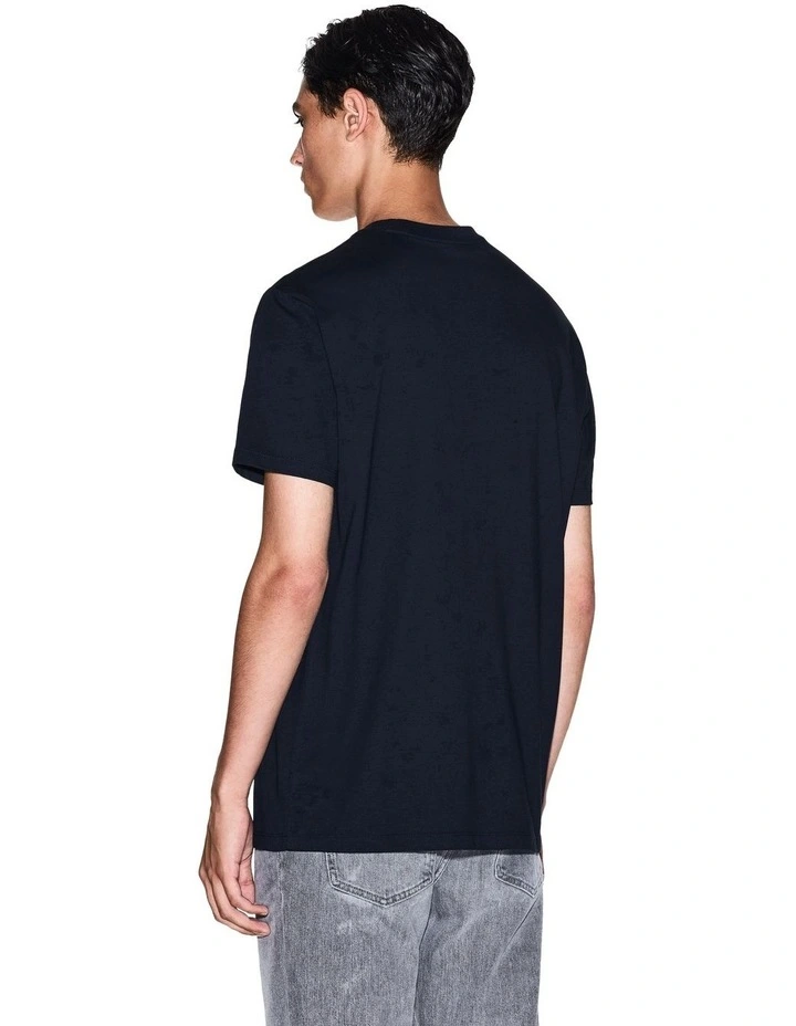 Retro Sport Ouline Logo T-shirt in Deep Navy image 2