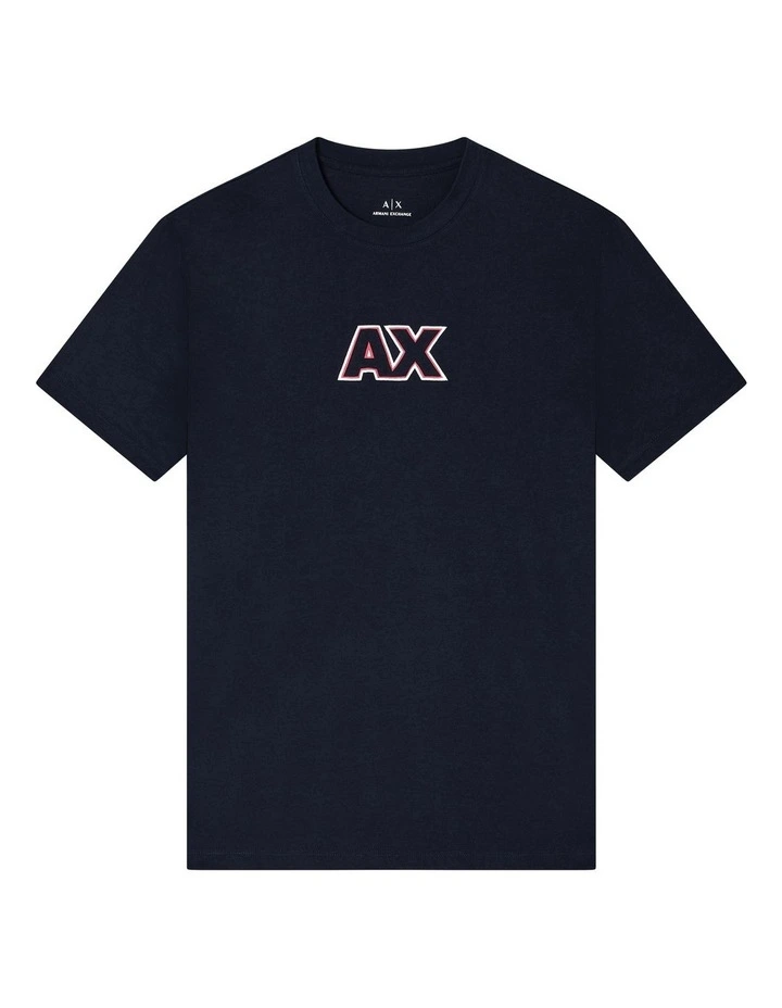 Retro Sport Ouline Logo T-shirt in Deep Navy image 5