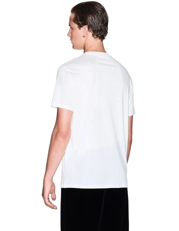 Retro Sport Asymmetrical Logo T-shirt in Off White image 2