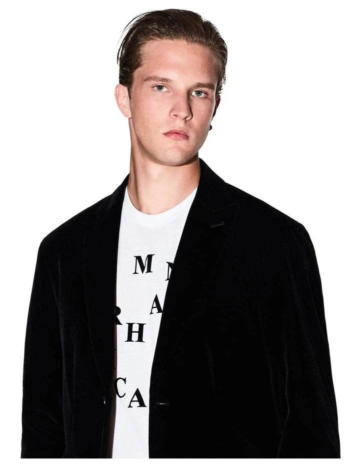 Retro Sport Asymmetrical Logo T-shirt in Off White image 4