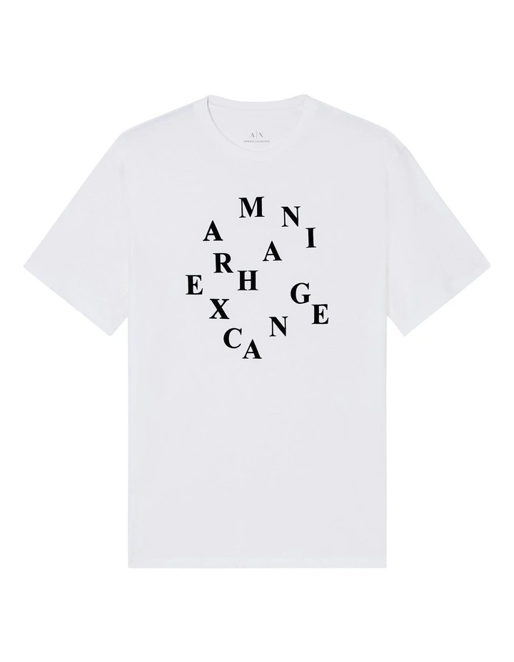 Retro Sport Asymmetrical Logo T-shirt in Off White image 5