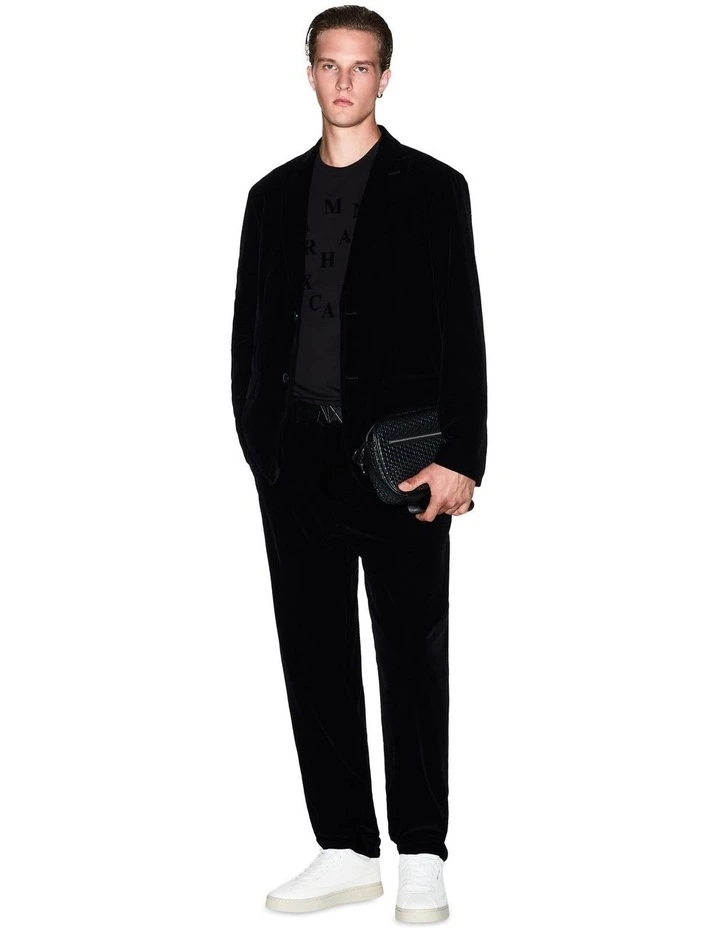 Retro Sport Asymmetrical Logo T-shirt in Black image 3