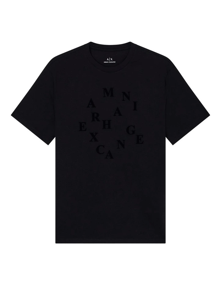 Retro Sport Asymmetrical Logo T-shirt in Black image 5