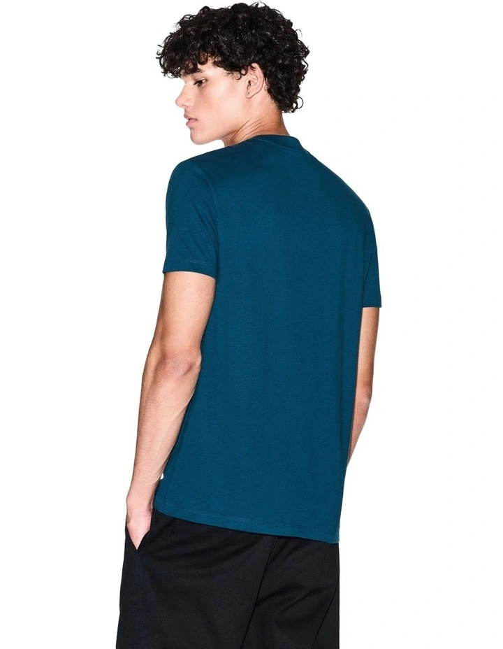 Basics Chest Logo T-shirt in Blue image 2