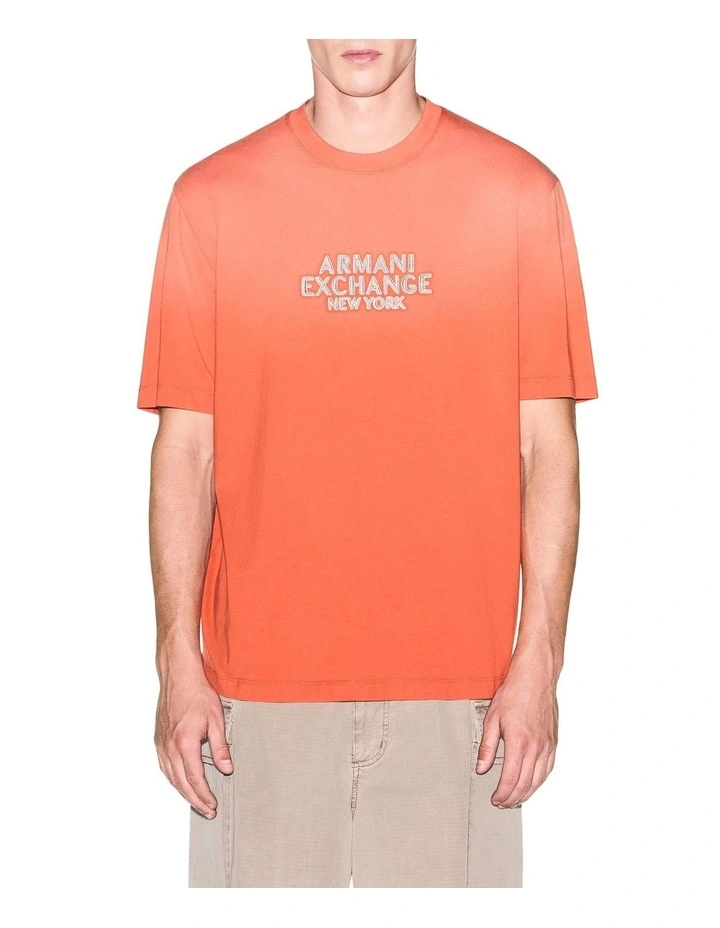One Block Up Gradient T-shirt in Orange Rust image 1