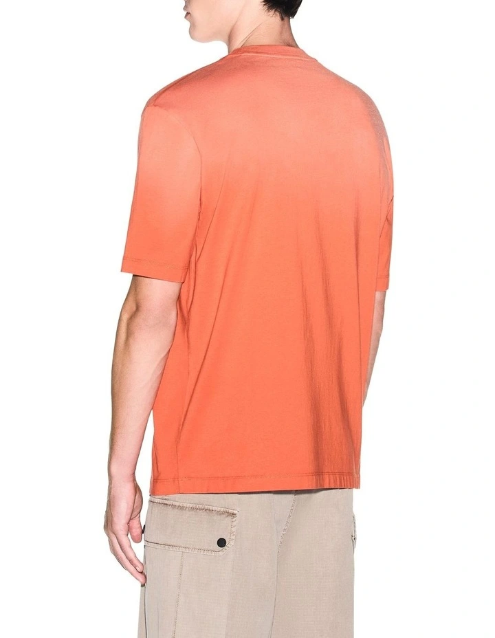 One Block Up Gradient T-shirt in Orange Rust image 2