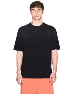 Regular Fit Cotton T-shirt in Black