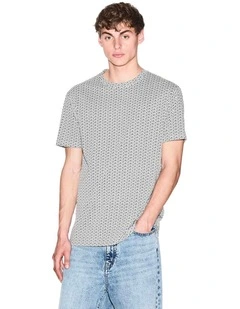 Allover Logo Print T-shirt in White