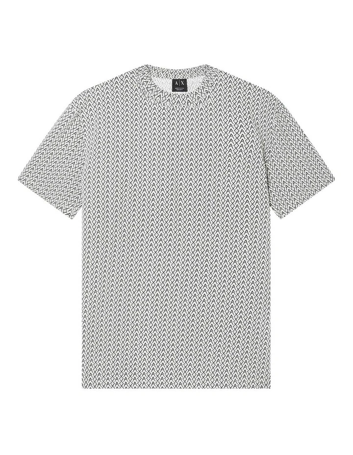Allover Logo Print T-shirt in White image 5
