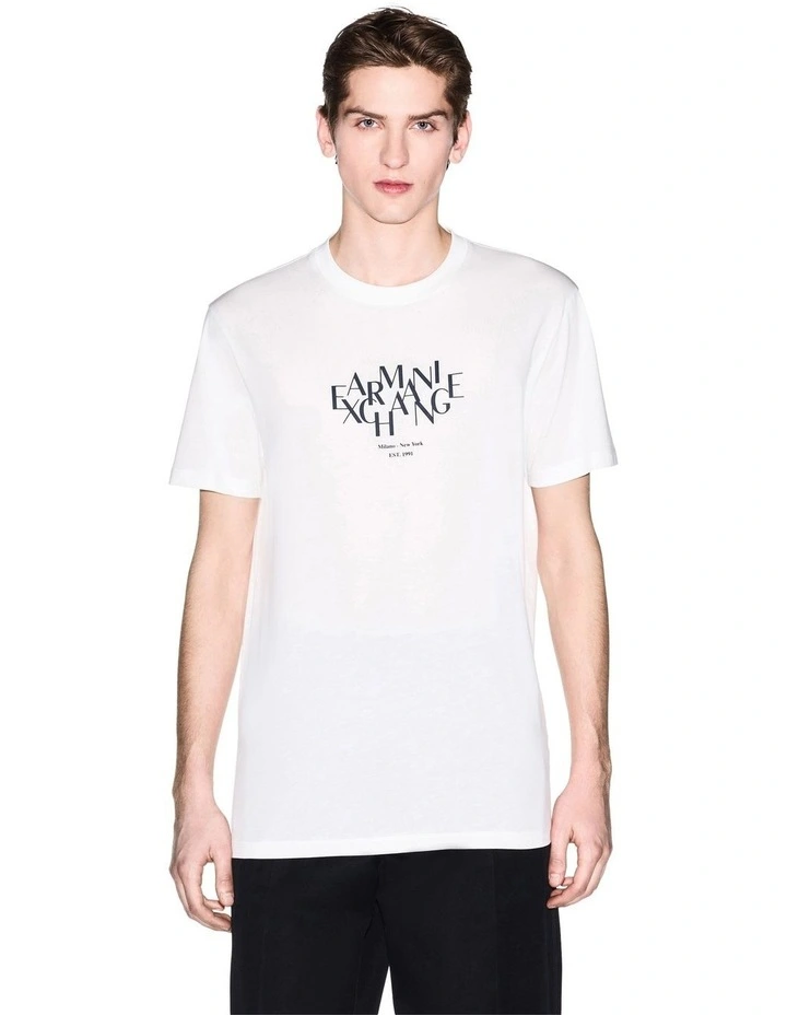 Chest Logo T-shirt in Off White image 1