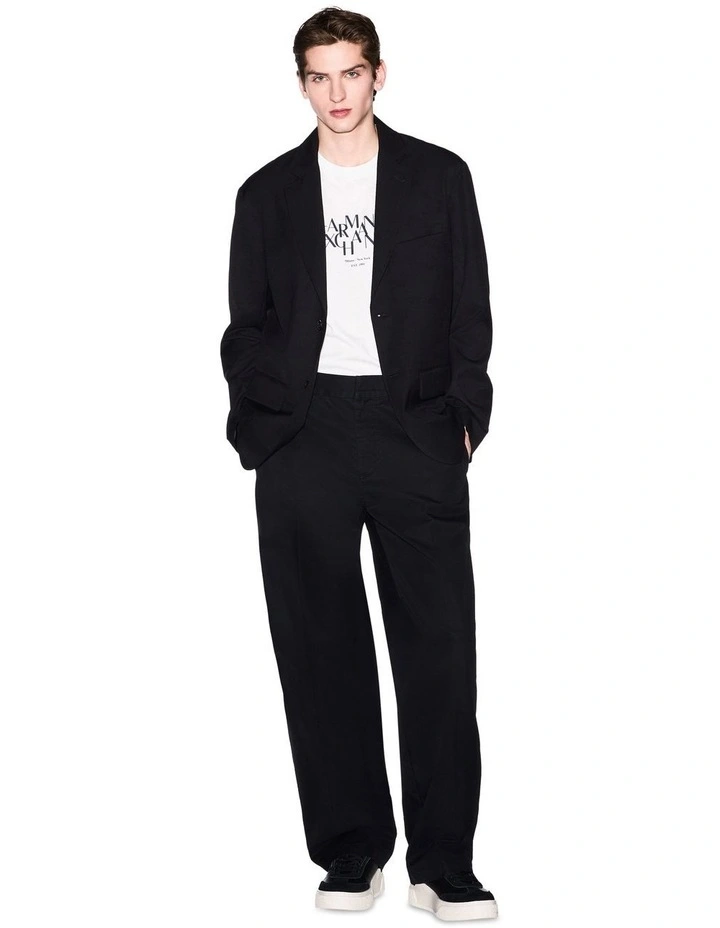 Chest Logo T-shirt in Off White image 4