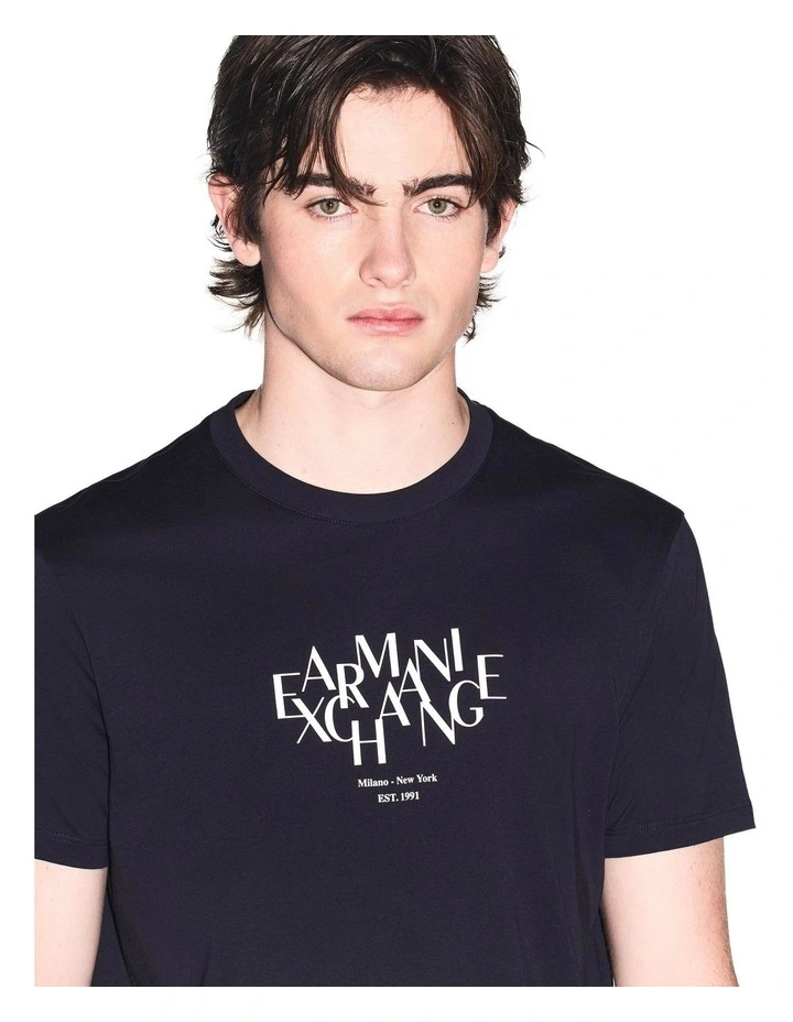 Chest Logo T-shirt in Deep Navy image 3