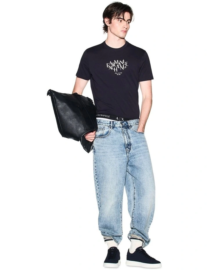 Chest Logo T-shirt in Deep Navy image 4