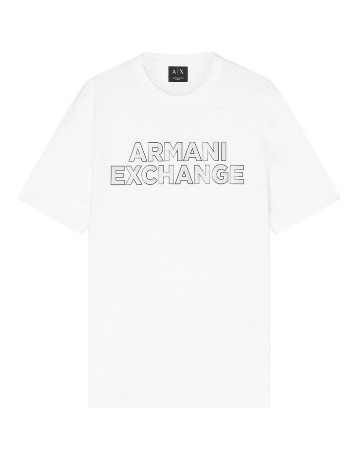 Bold Outline Logo T-Shirt in Off White image 5