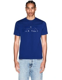 Bold Outline Logo T-shirt in Bellwether Blue
