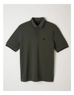 Basic Chest Logo Polo in Sage