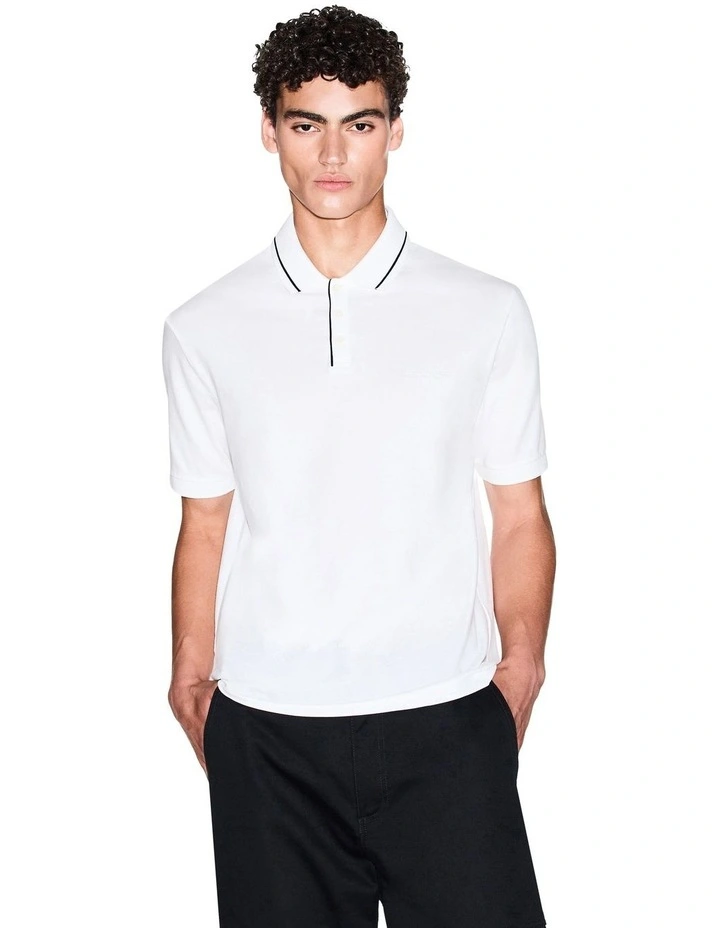 New York Polo Shirt in Off White image 1