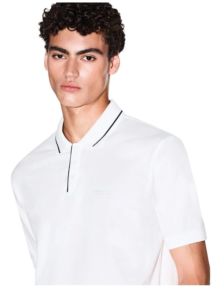 New York Polo Shirt in Off White image 4
