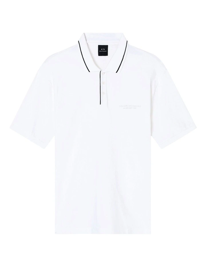 New York Polo Shirt in Off White image 5