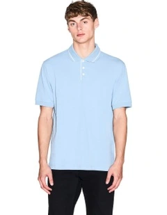 MI/NY Polo Shirt in Faded Denim