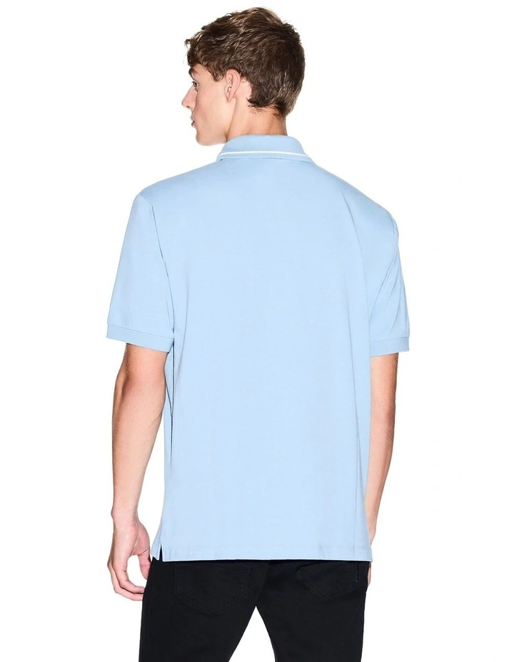 MI/NY Polo Shirt in Faded Denim image 2