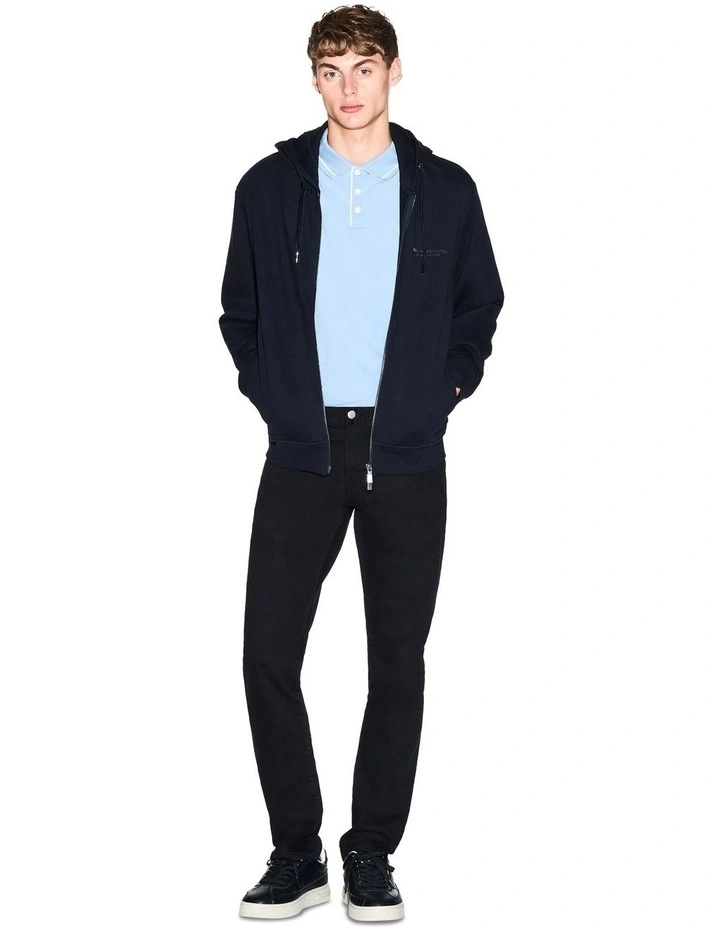 MI/NY Polo Shirt in Faded Denim image 4