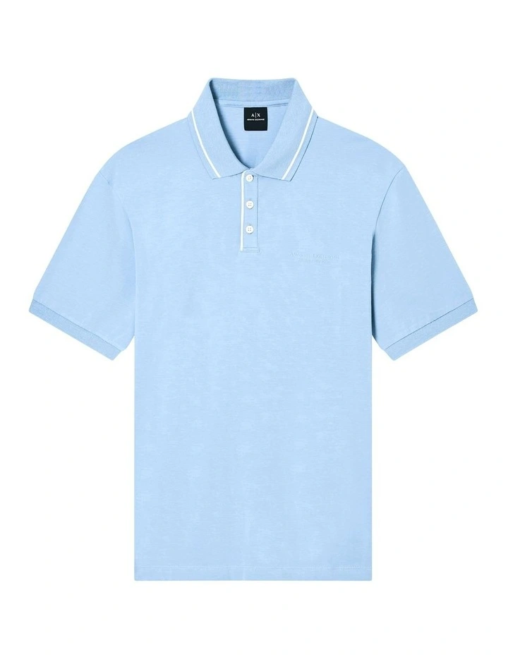 MI/NY Polo Shirt in Faded Denim image 5