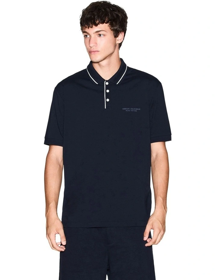 New York Polo Shirt in Deep Navy image 1