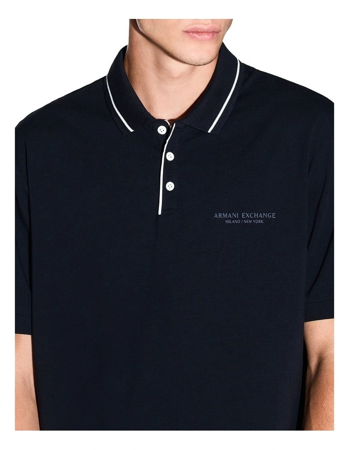 New York Polo Shirt in Deep Navy image 4