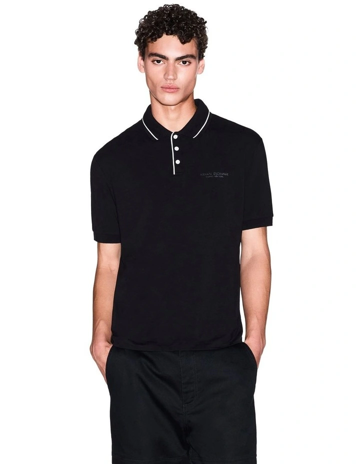 New York Polo Shirt in Black image 1