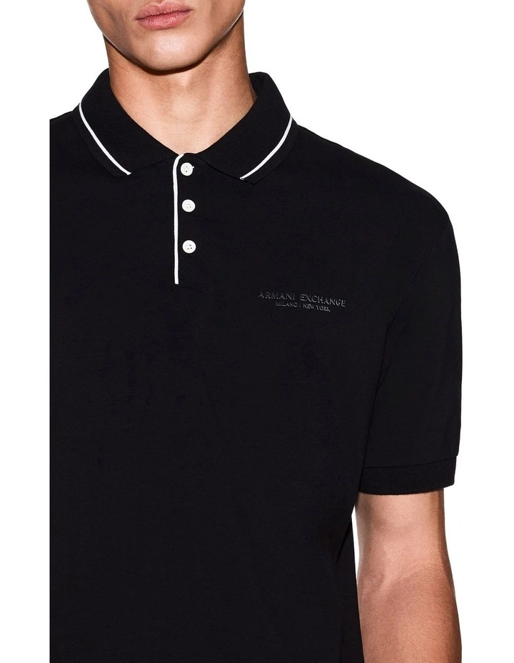 New York Polo Shirt in Black image 4
