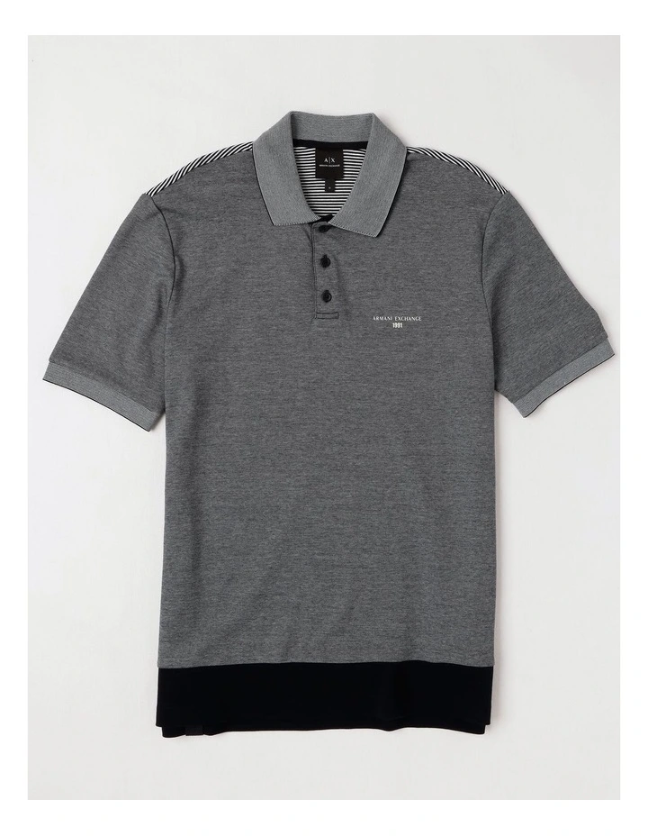 Urban Sailor Colour Block Polo Deep Navy / Off White image 1