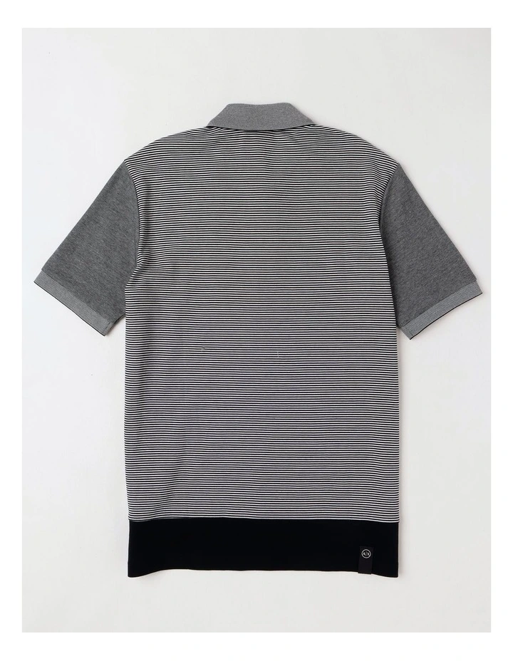 Urban Sailor Colour Block Polo Deep Navy / Off White image 3