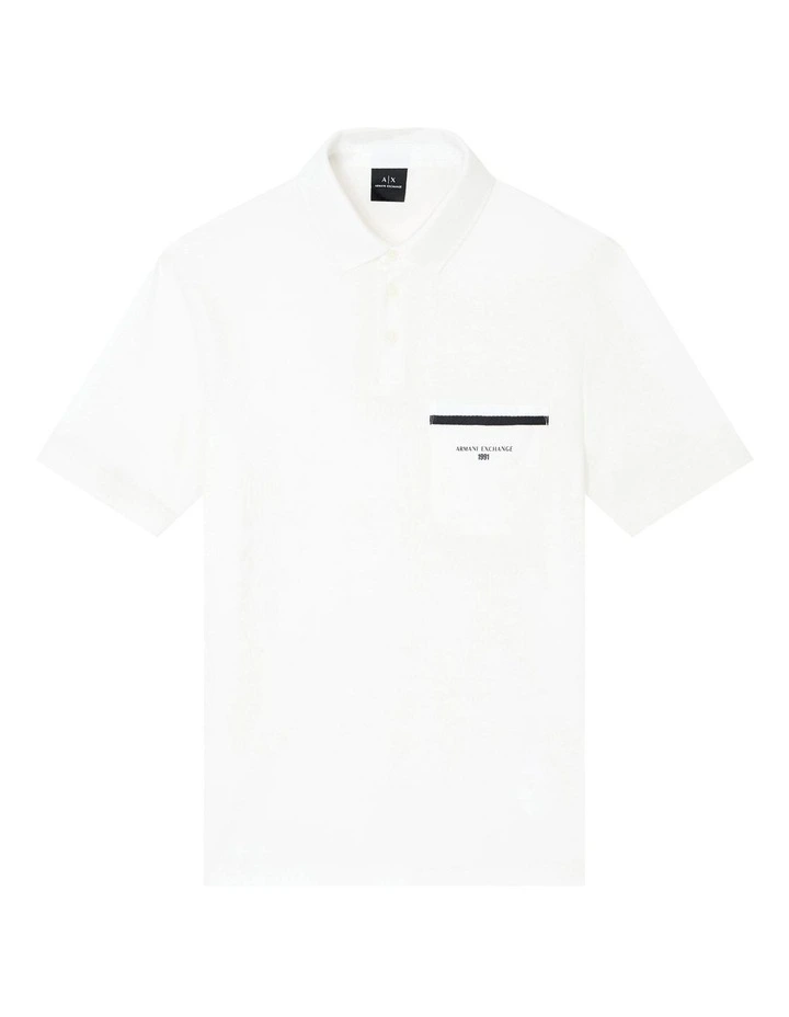 Urban Sailor Pocket Polo in Off White image 5