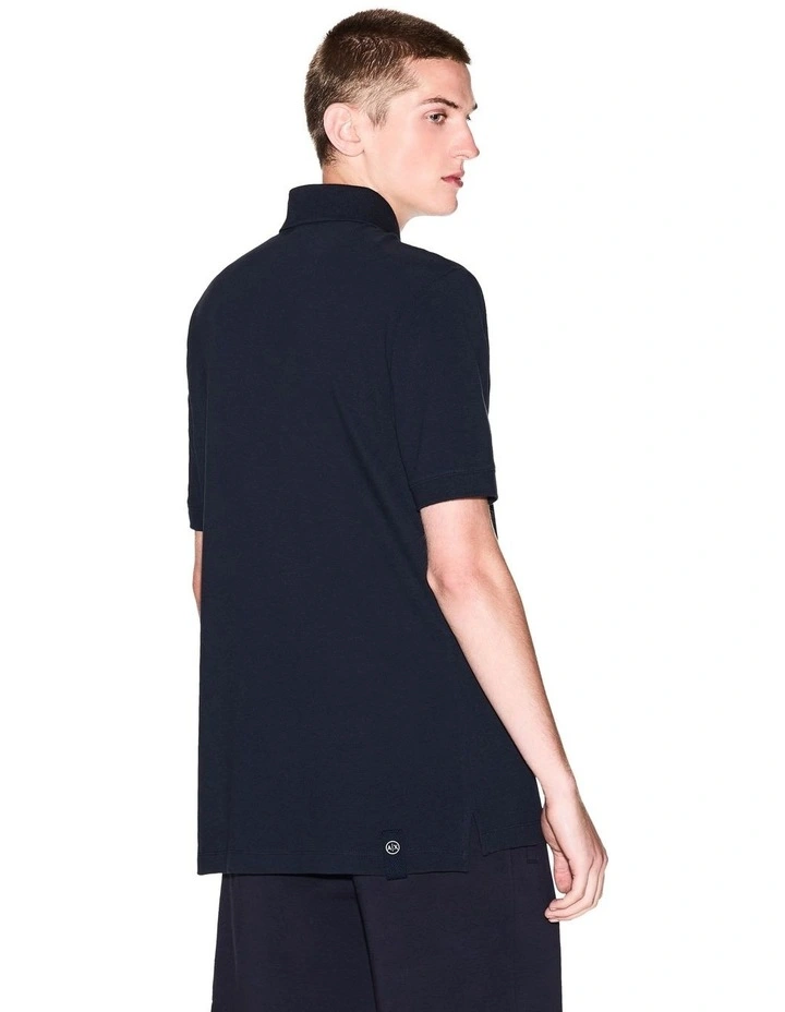 Urban Sailor Pocket Polo Shirt in Deep Navy image 2