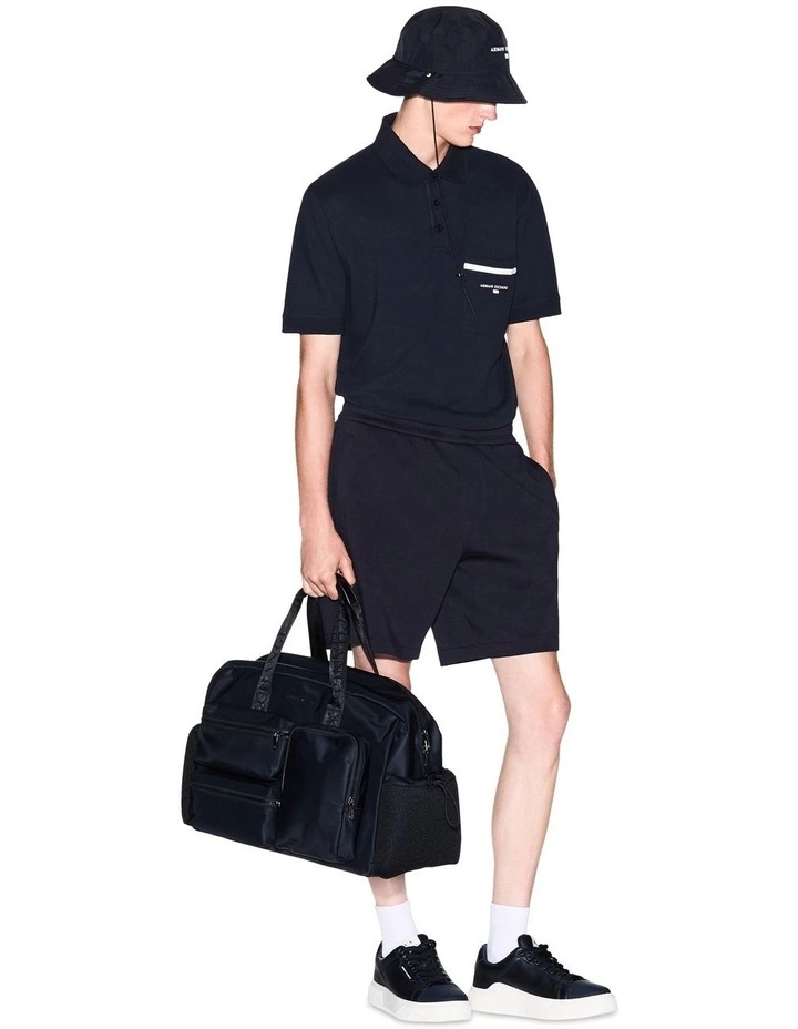 Urban Sailor Pocket Polo Shirt in Deep Navy image 3