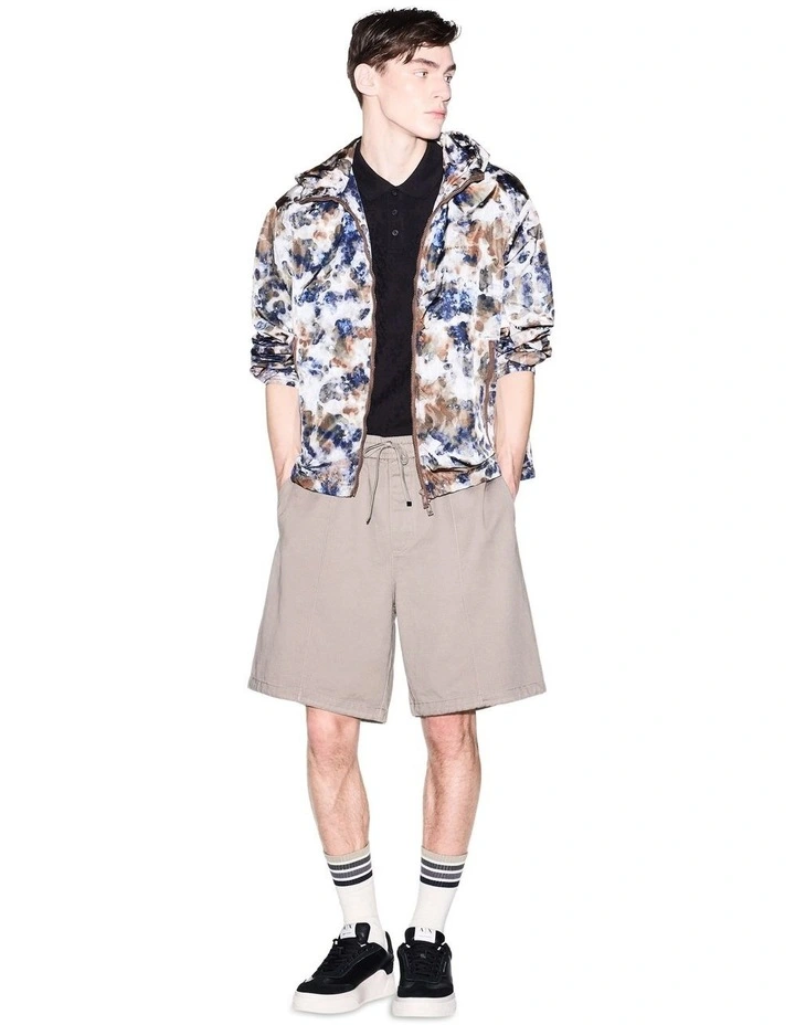 Textured Logo Polo Shirt in Black image 4