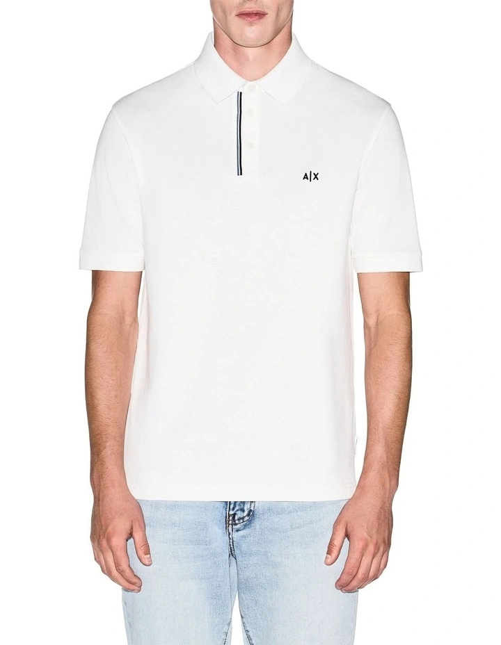 Refined Sportswear Polo Shirt in Off White image 1