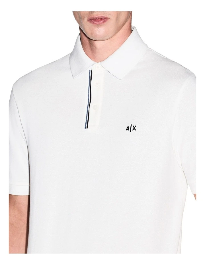 Refined Sportswear Polo Shirt in Off White image 3